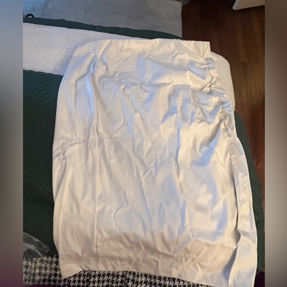 Faux white leather skirt. Never worn with tags! - Picture 2 of 2